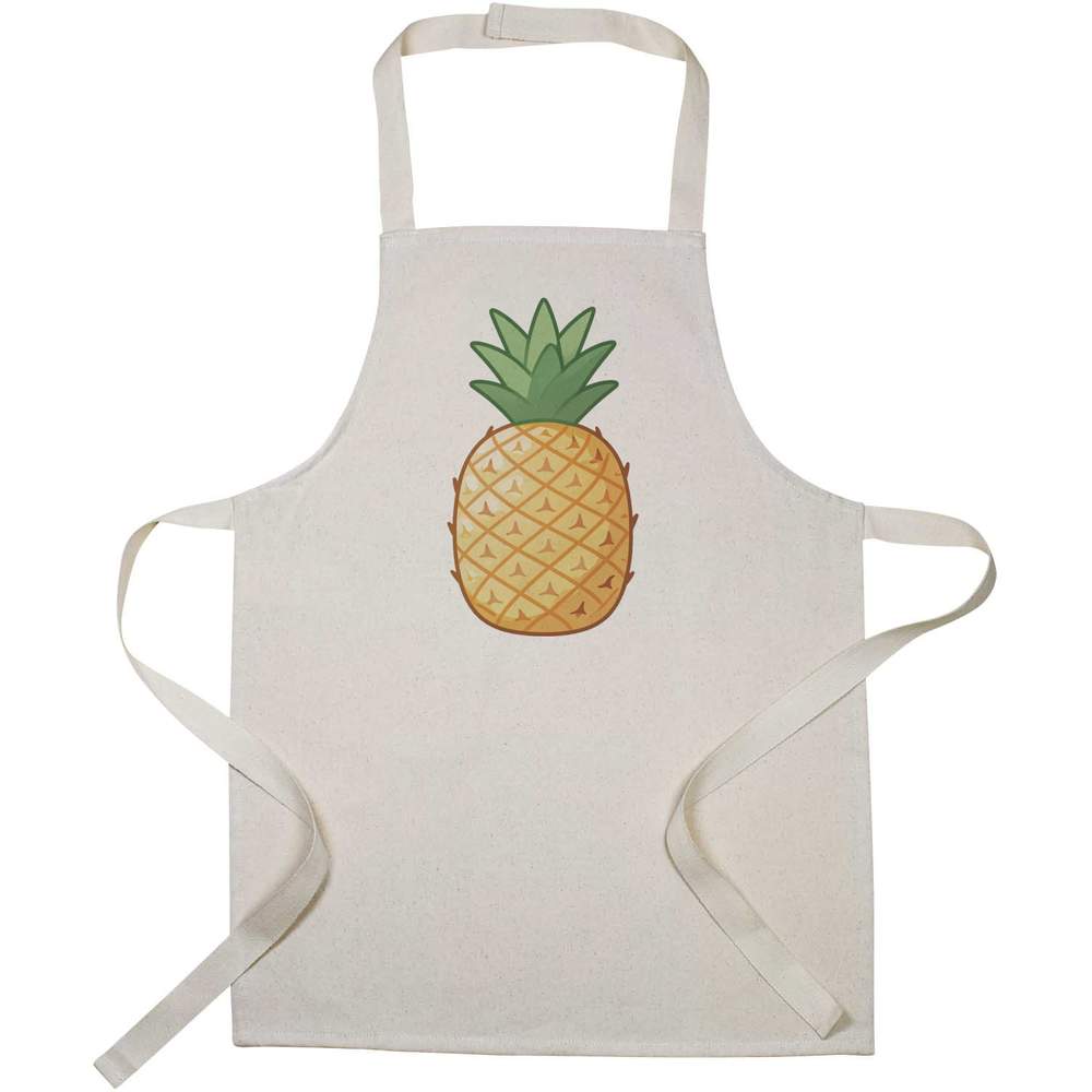 'Pineapple' Kids Canvas Cooking Apron - Children's Kitchen Bib for Baking, Crafts and Messy Play (AP00096637)