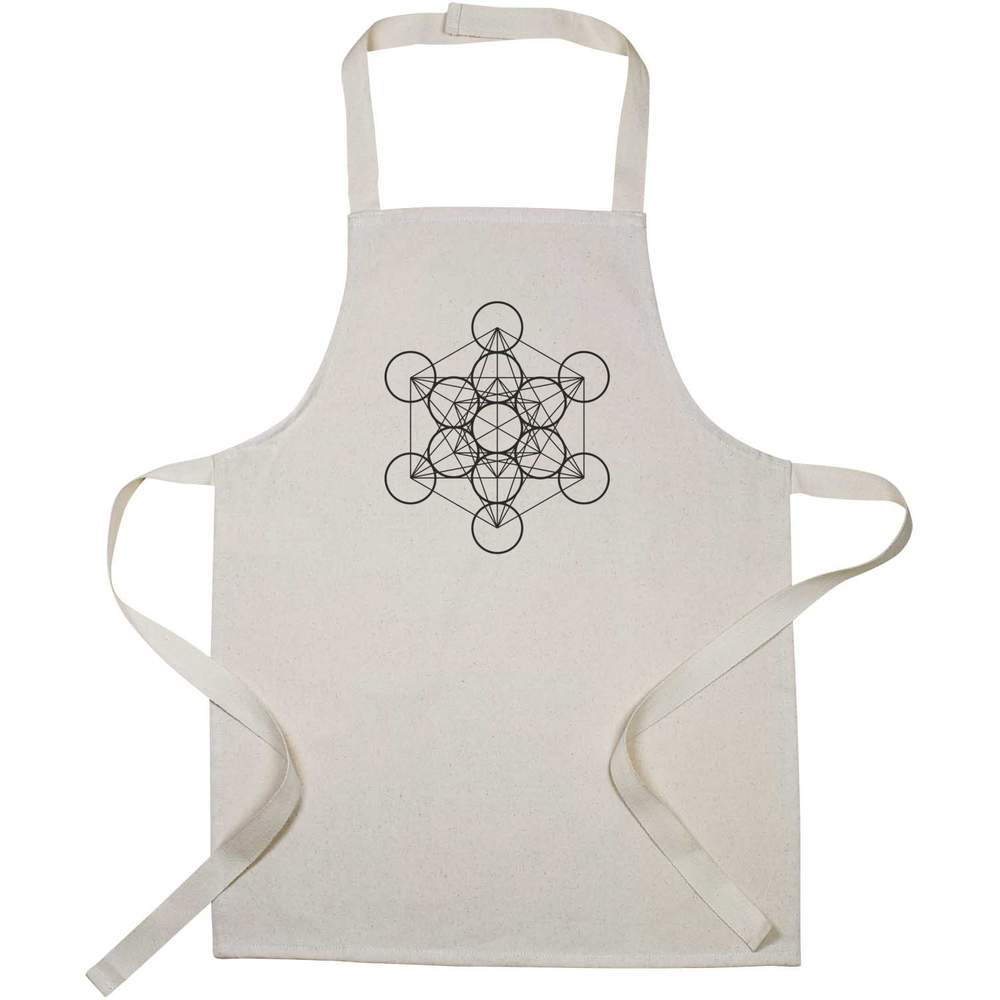 'Metatron Cube Geometry' Kids Canvas Cooking Apron - Children's Kitchen Bib for Baking, Crafts and Messy Play (AP00098133)