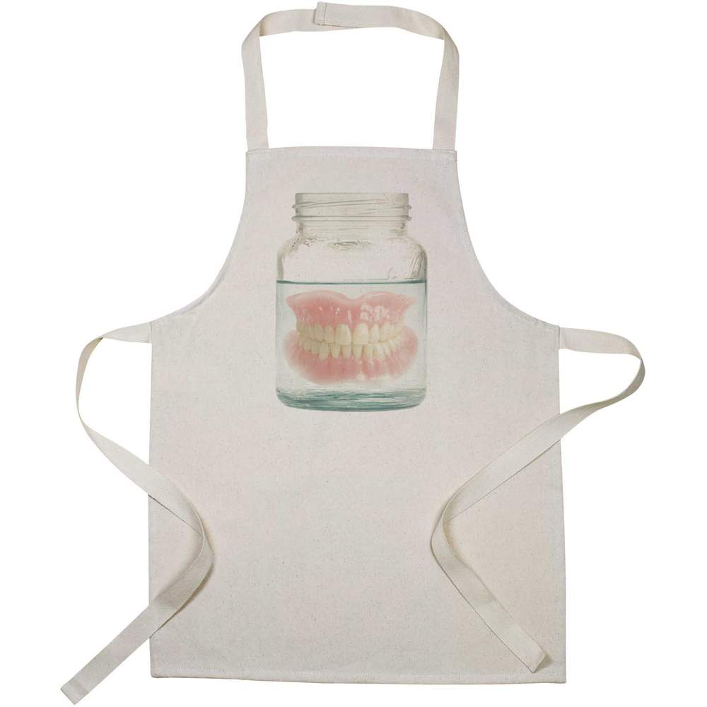 'Dentures in Jar' Kids Canvas Cooking Apron - Children's Kitchen Bib for Baking, Crafts and Messy Play (AP00098837)