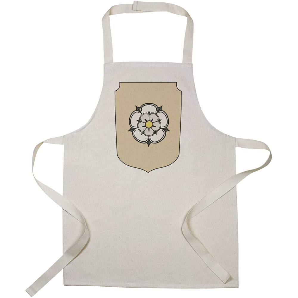 'Yorkshire Plaque' Kids Canvas Cooking Apron - Children's Kitchen Bib for Baking, Crafts and Messy Play (AP00099266)