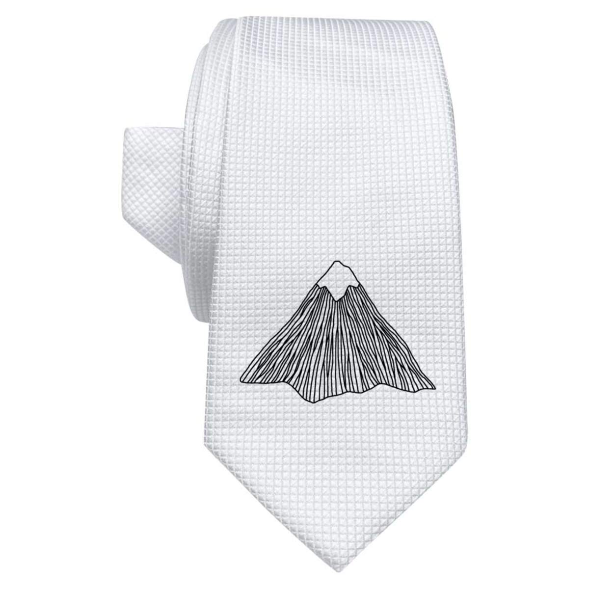 'Mountain' White Tie / Necktie with Gift Box (AT00000211)