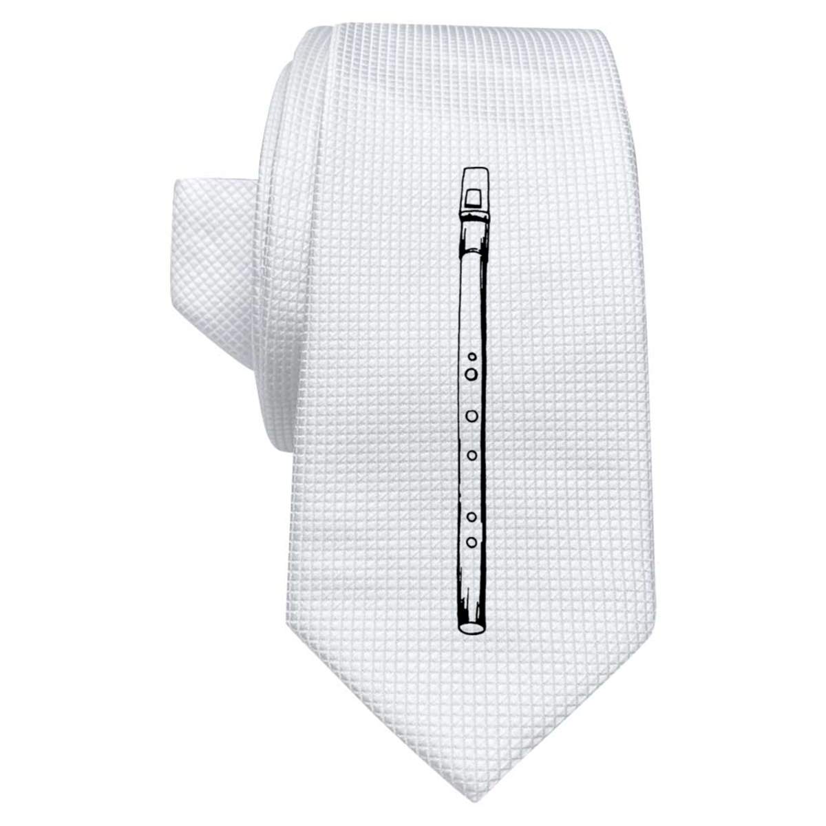 'Tin Whistle' White Tie / Necktie with Gift Box (AT00002888)