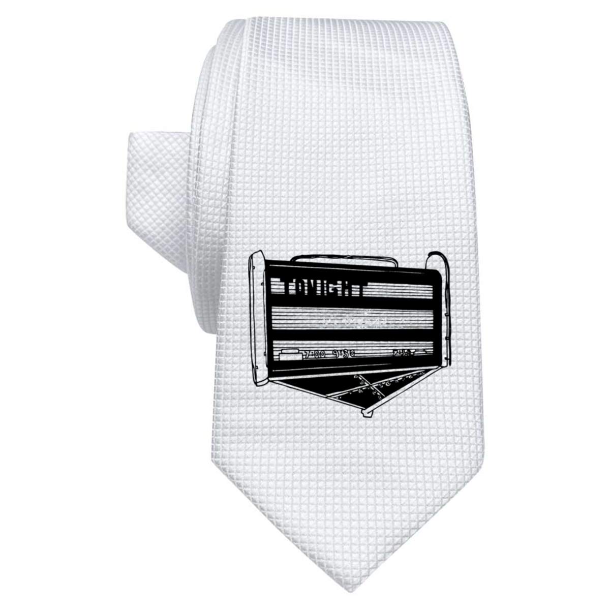 'Cinema Listings Sign' White Tie / Necktie with Gift Box (AT00002934)