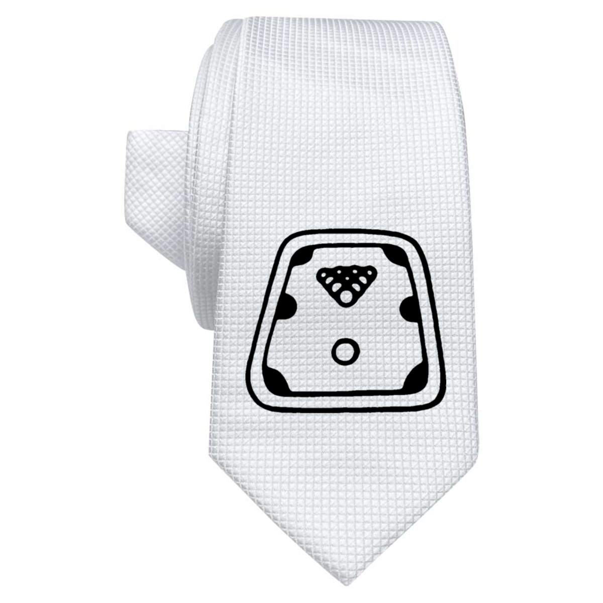 'Pool Table' White Tie / Necktie with Gift Box (AT00004098)