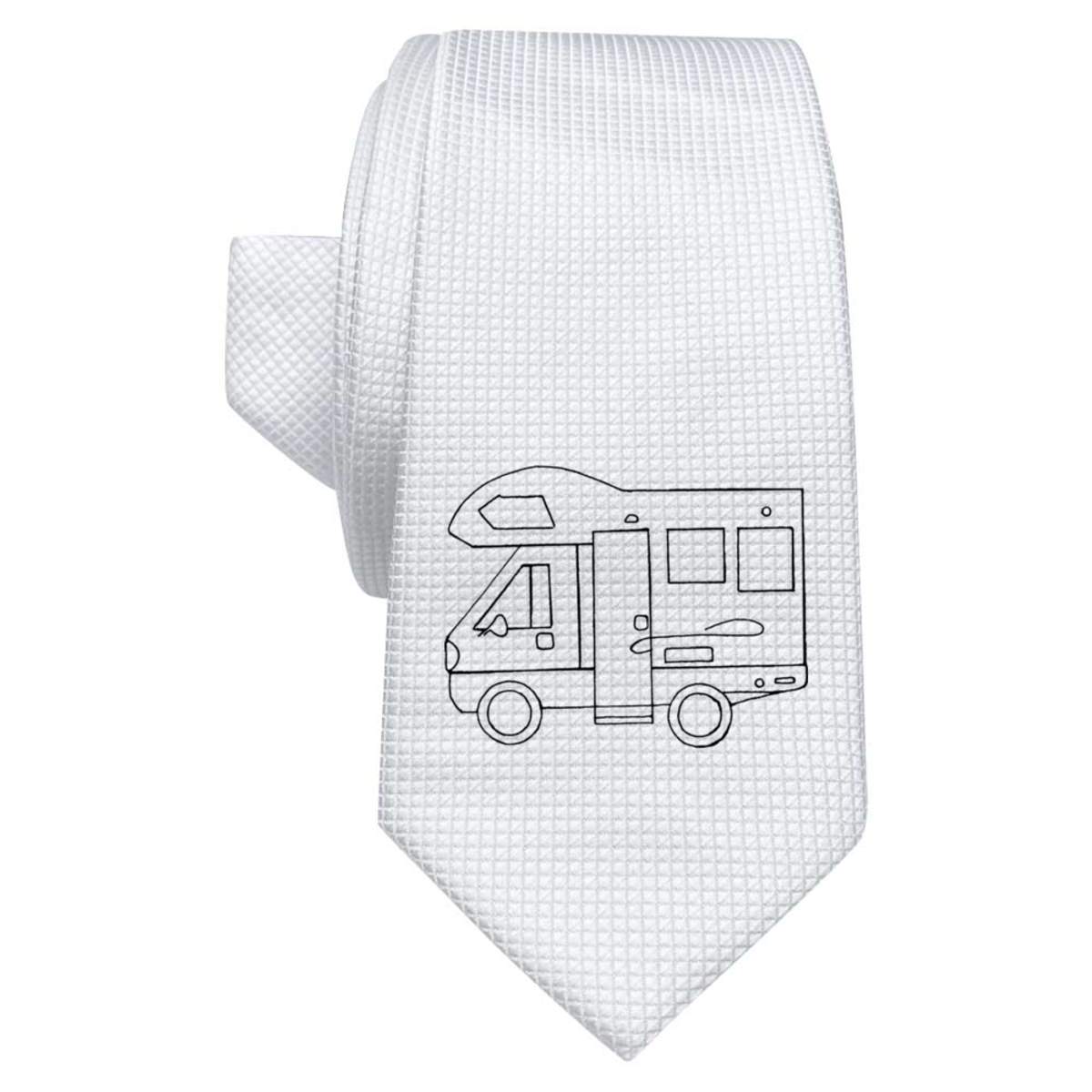 'Motorhome Vehicle' White Tie / Necktie with Gift Box (AT00004230)
