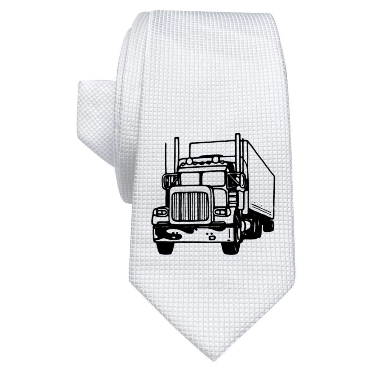 'Lorry' White Tie / Necktie with Gift Box (AT00004517)