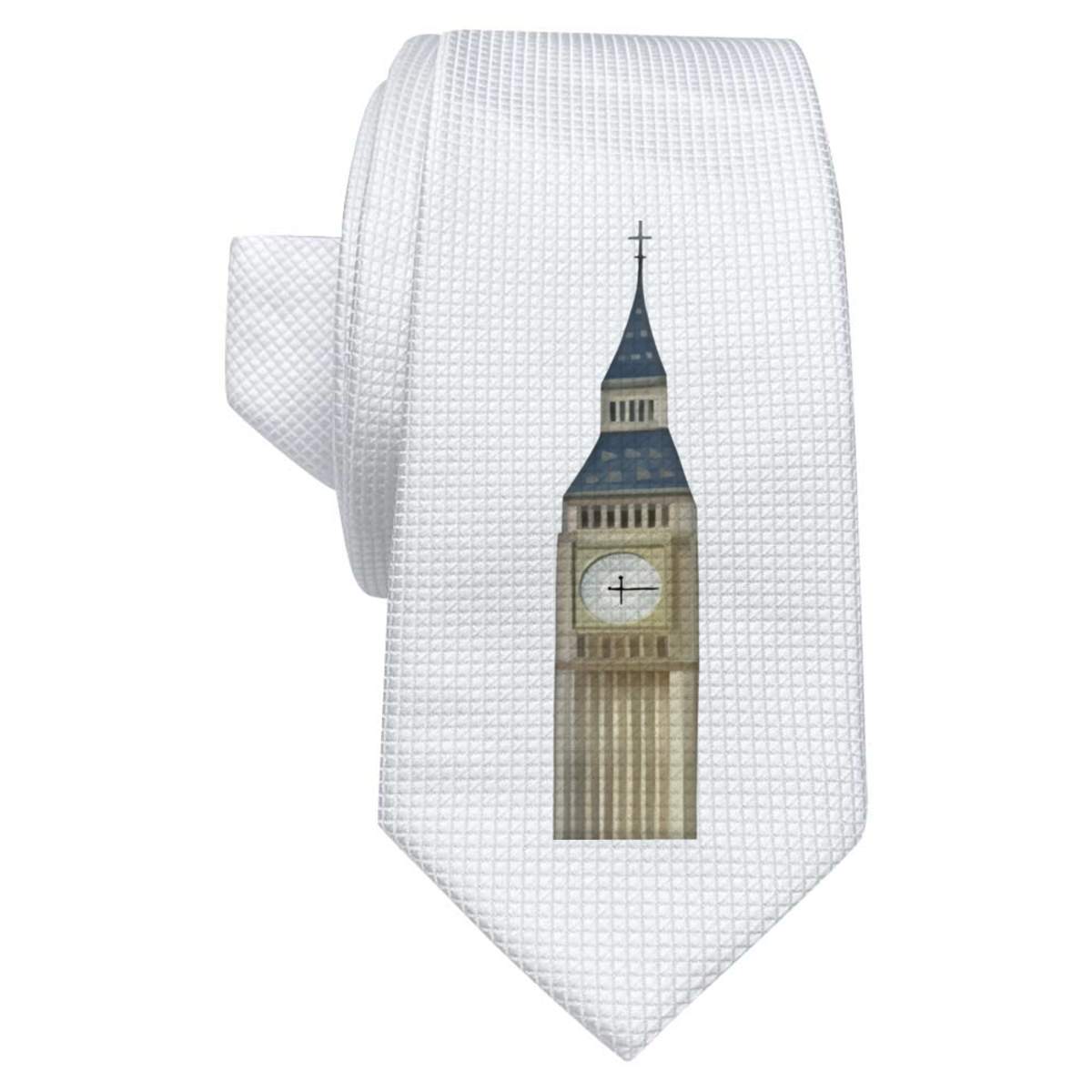 'Big Ben' White Tie / Necktie with Gift Box (AT00005401)