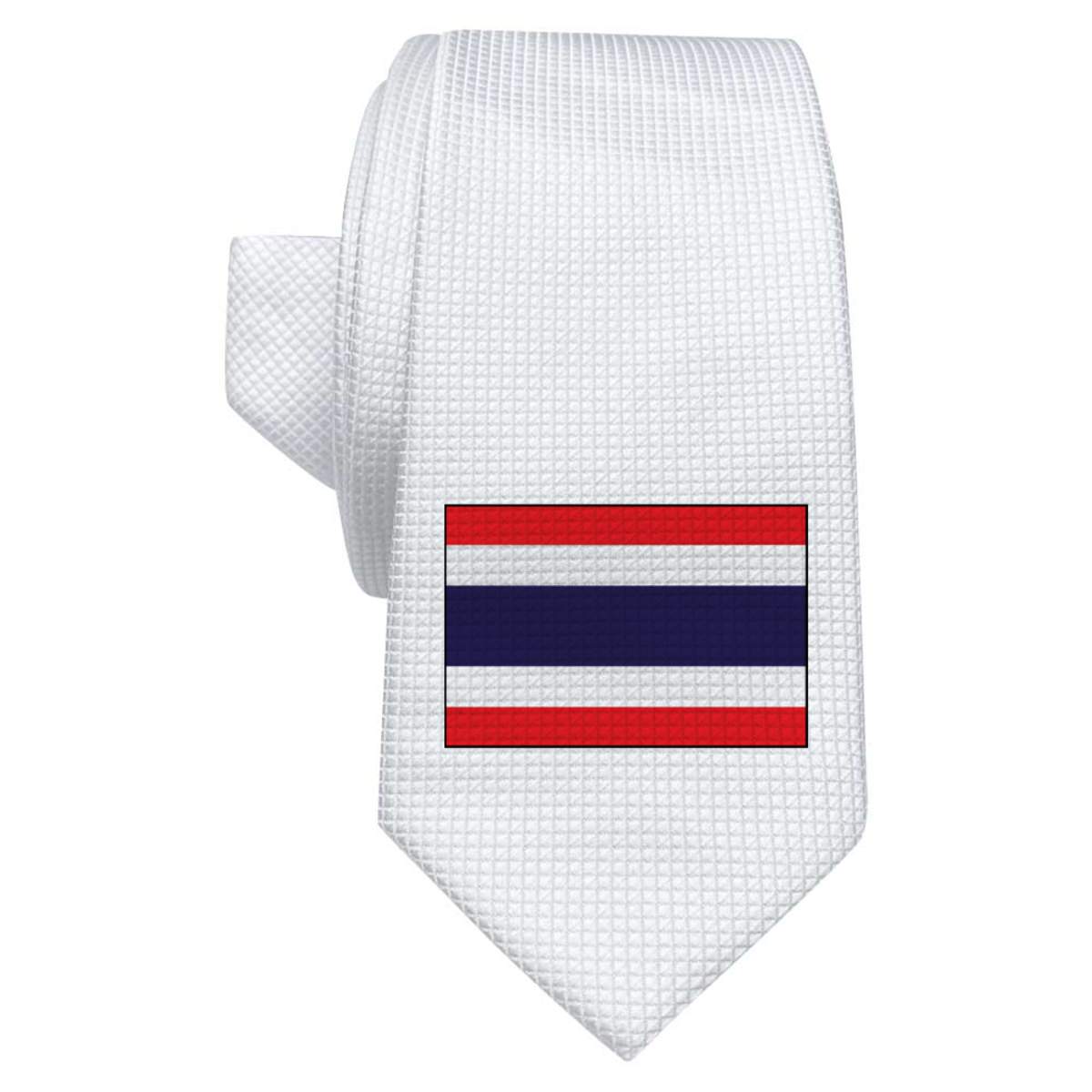 'Thailand Flag' White Tie / Necktie with Gift Box (AT00005438)