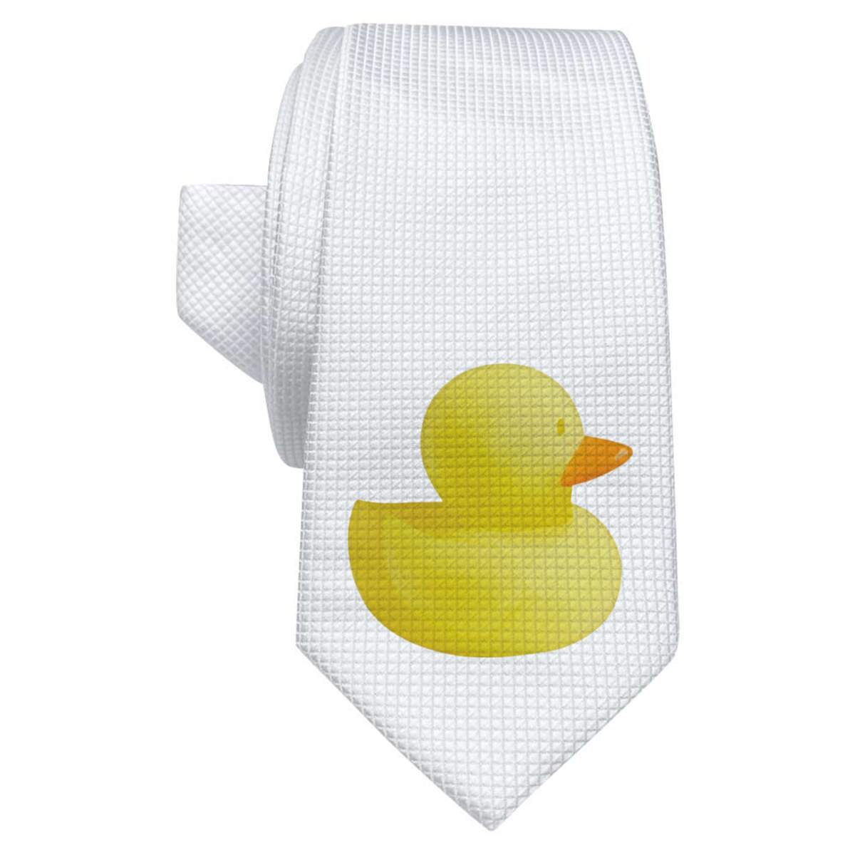 'Rubber Duck' White Tie / Necktie with Gift Box (AT00005754)