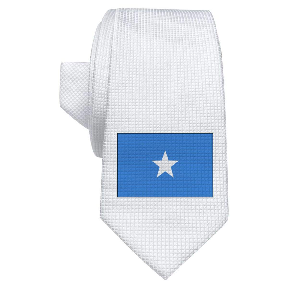 'Somalia Flag' White Tie / Necktie with Gift Box (AT00005799)