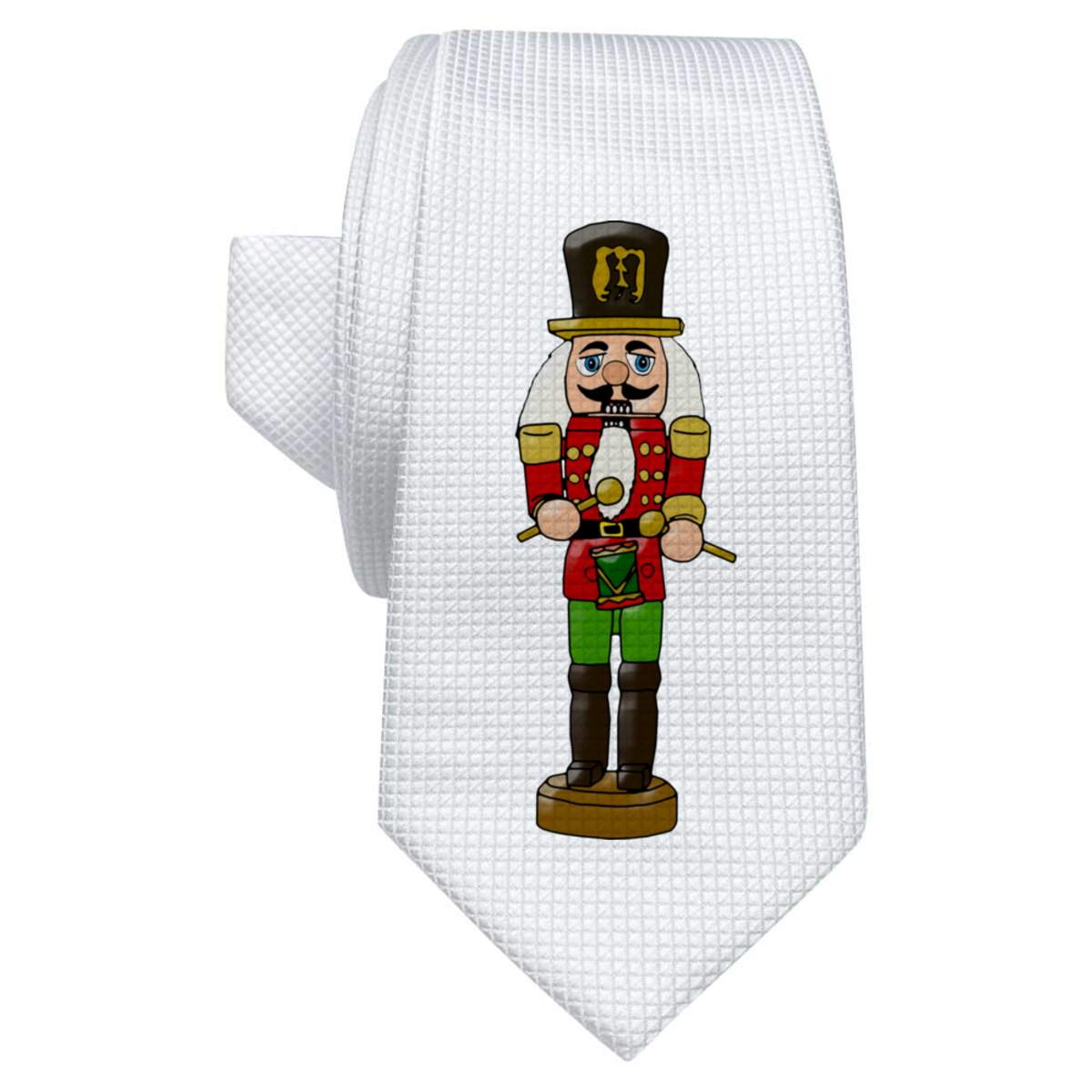 'Nutcracker' White Tie / Necktie with Gift Box (AT00007858)