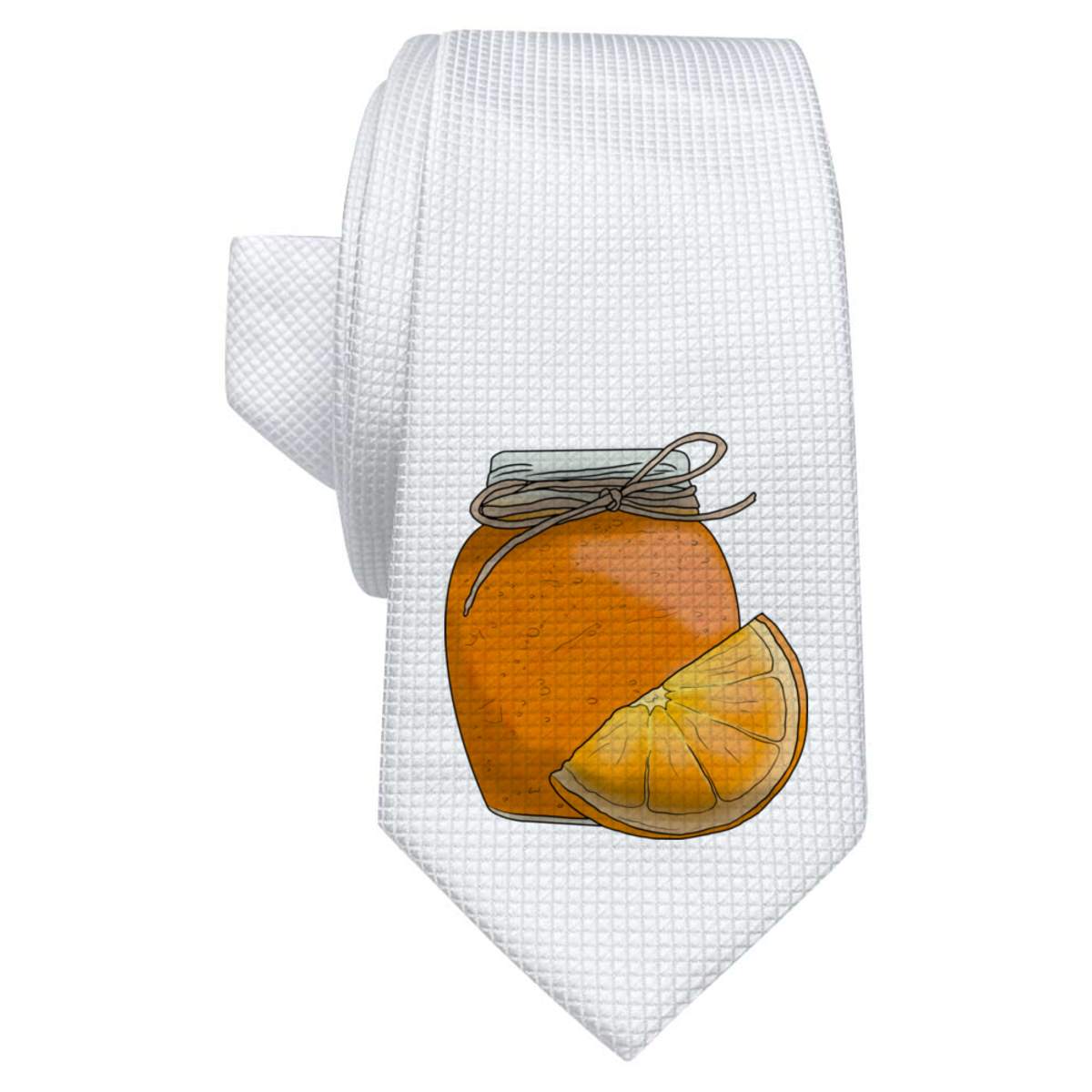 'Orange Marmalade' White Tie / Necktie with Gift Box (AT00012668)