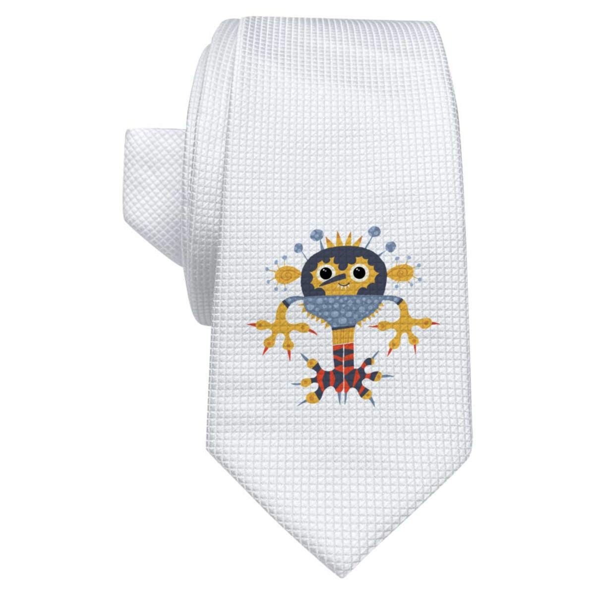 'super monster' White Tie / Necktie with Gift Box (AT00014983)