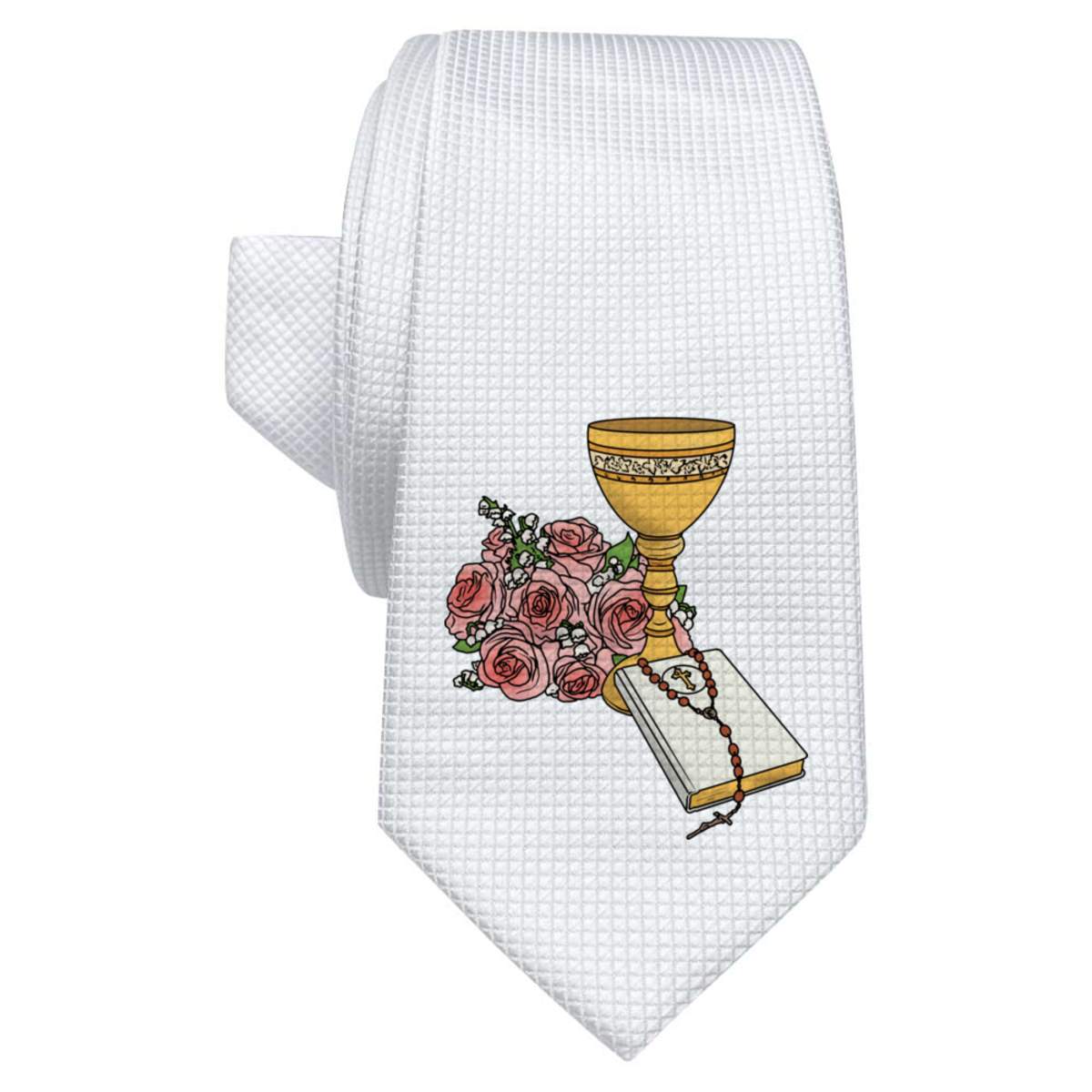 'Holy Communion Items' White Tie / Necktie with Gift Box (AT00015066)