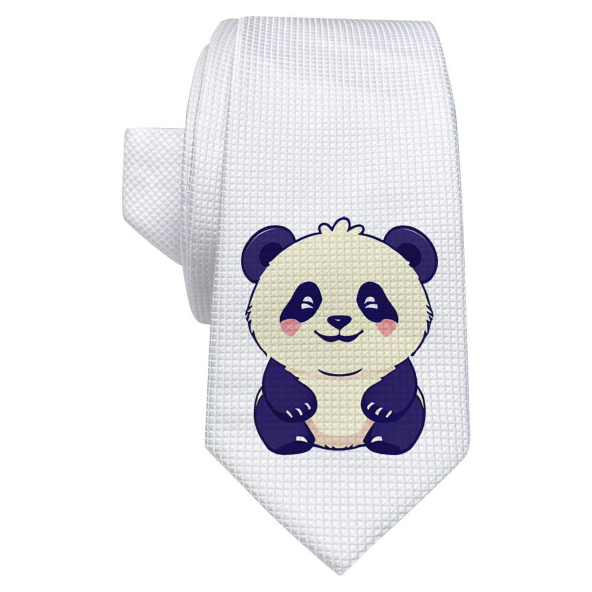 'Content Panda' White Tie / Necktie with Gift Box (AT00016604)