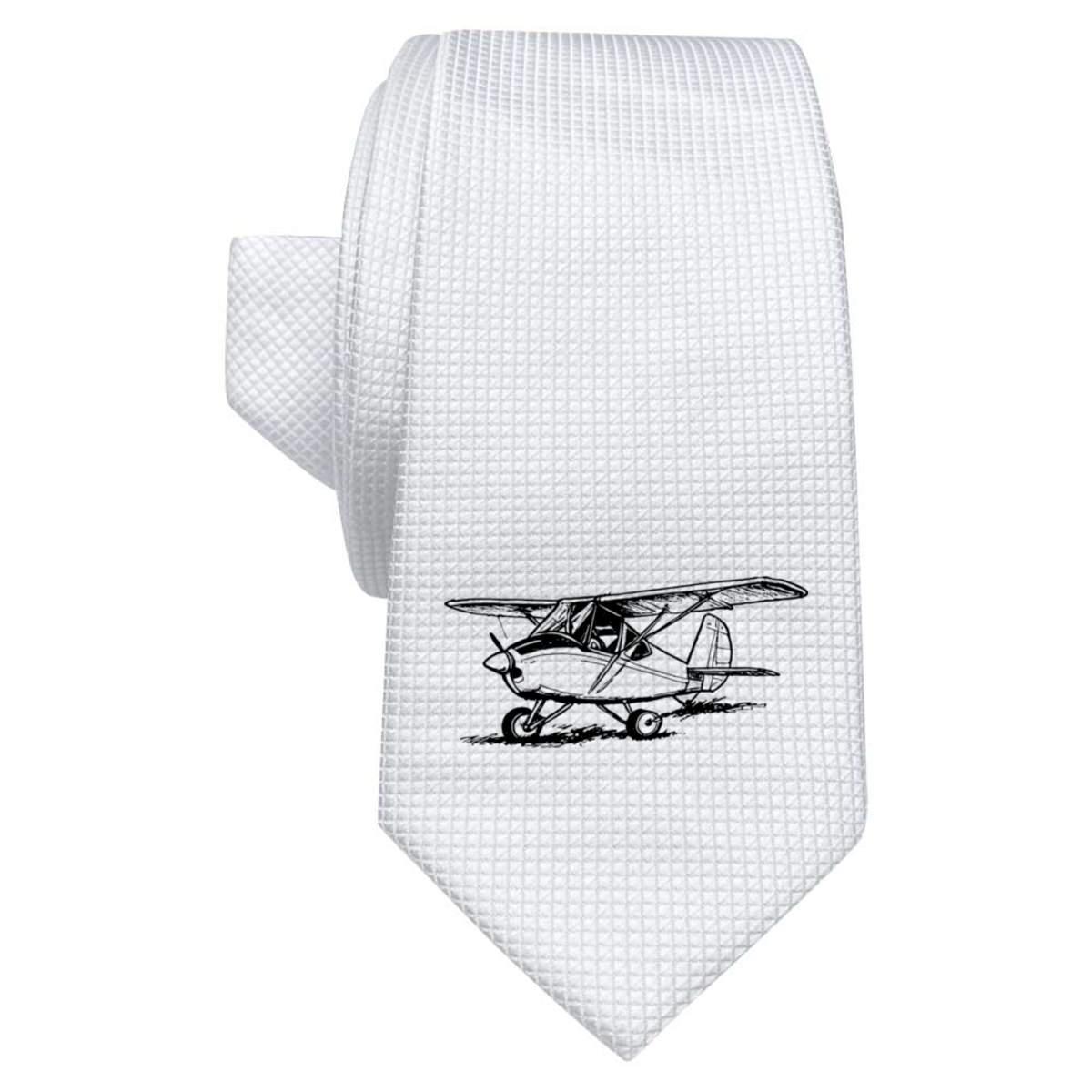 'Microlight Aircraft' White Tie / Necktie with Gift Box (AT00019979)