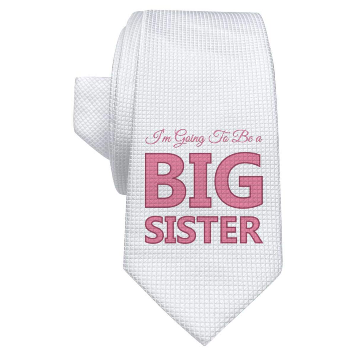 'Im Going To Be A BIG SISTER' White Tie / Necktie with Gift Box (AT00022362)