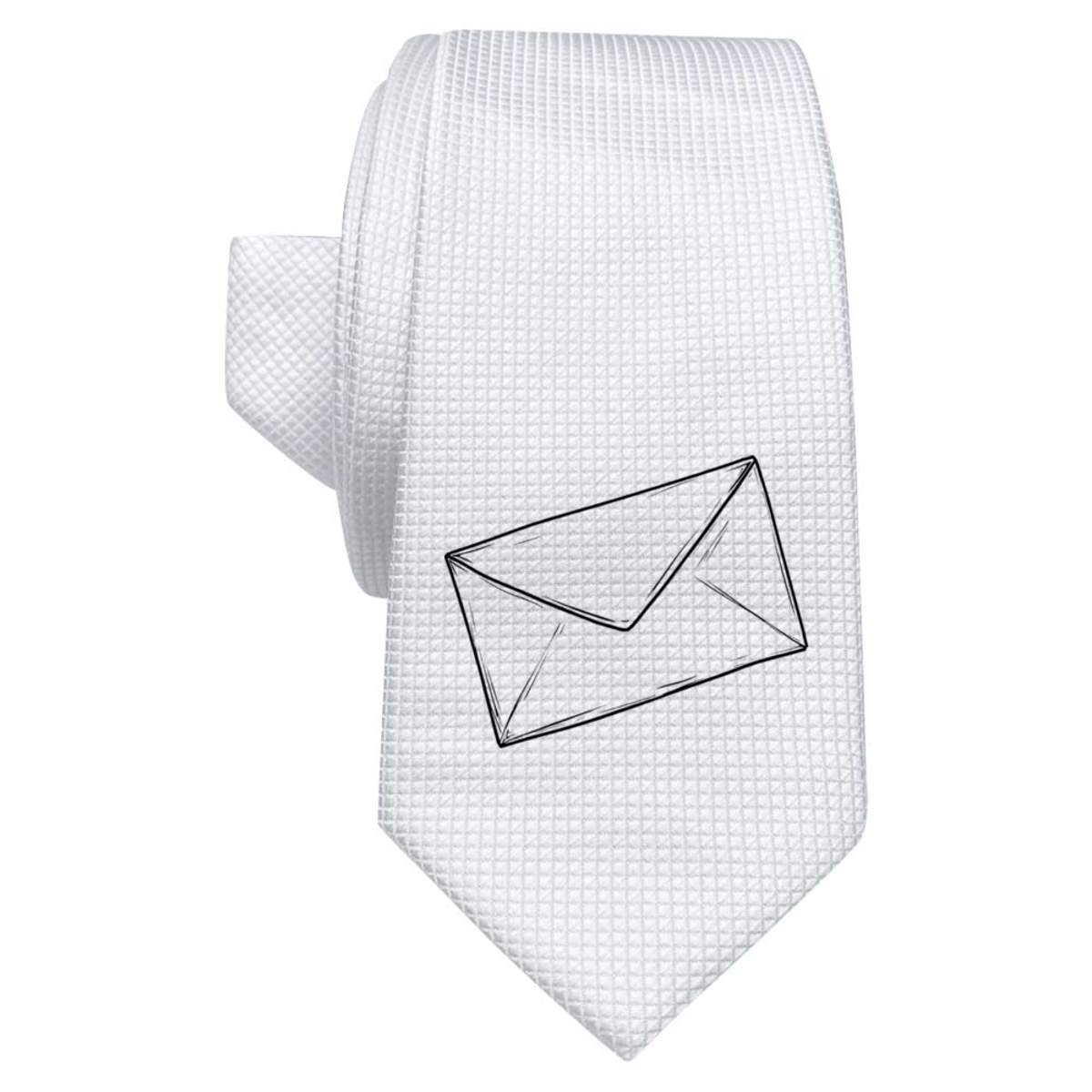 'Plain Envelope' White Tie / Necktie with Gift Box (AT00023131)