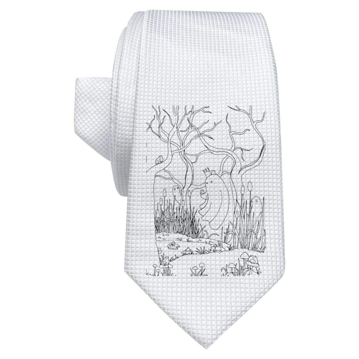 'The Frog Prince' White Tie / Necktie with Gift Box (AT00024230)