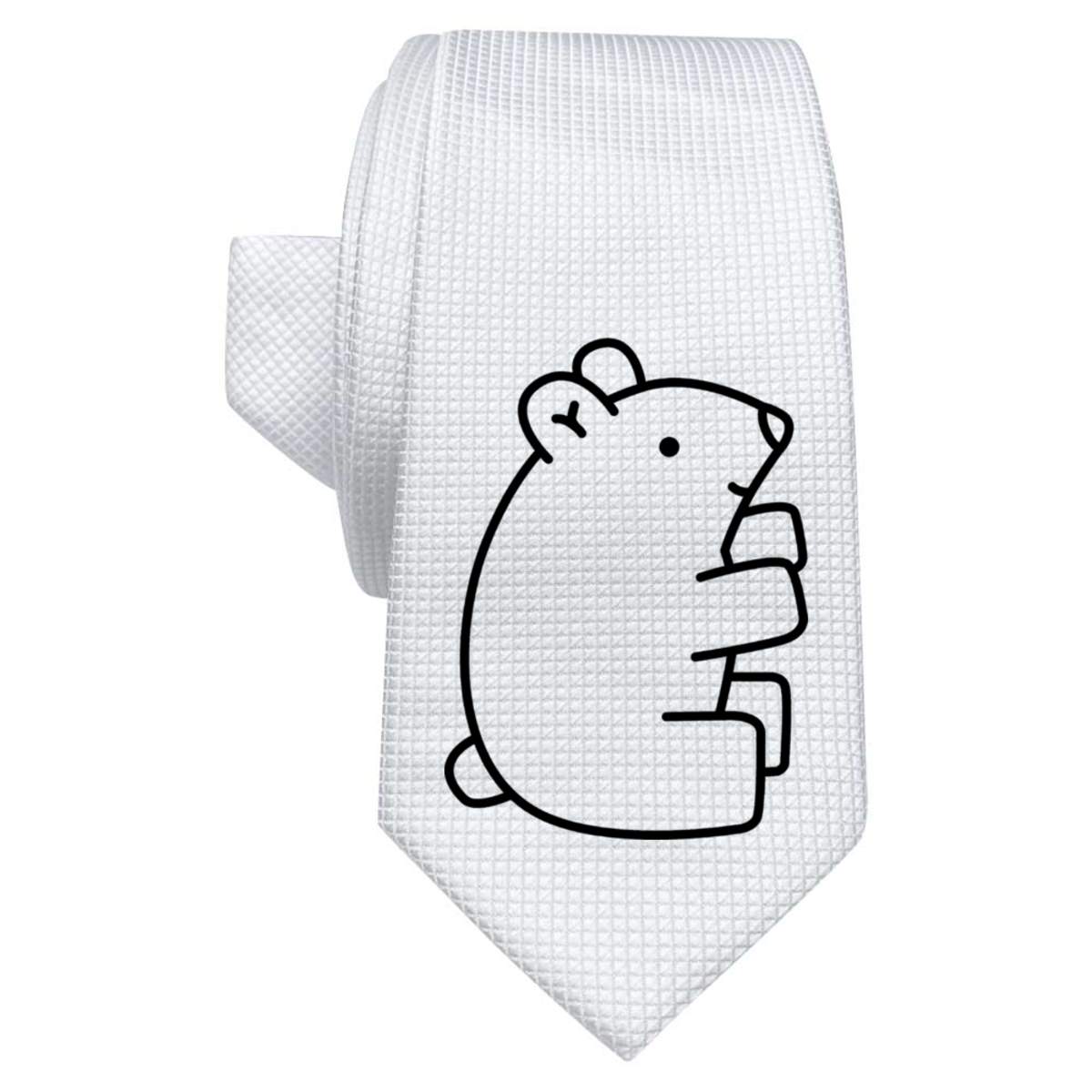 'cute bear' White Tie / Necktie with Gift Box (AT00024755)