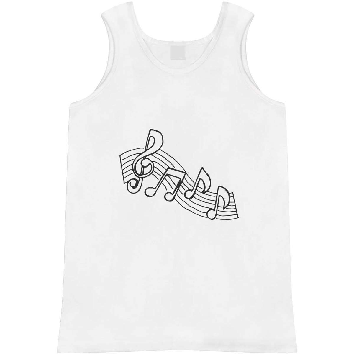 Large 'Musical Notes' Adult Vest / Tank Top (AV00013671)