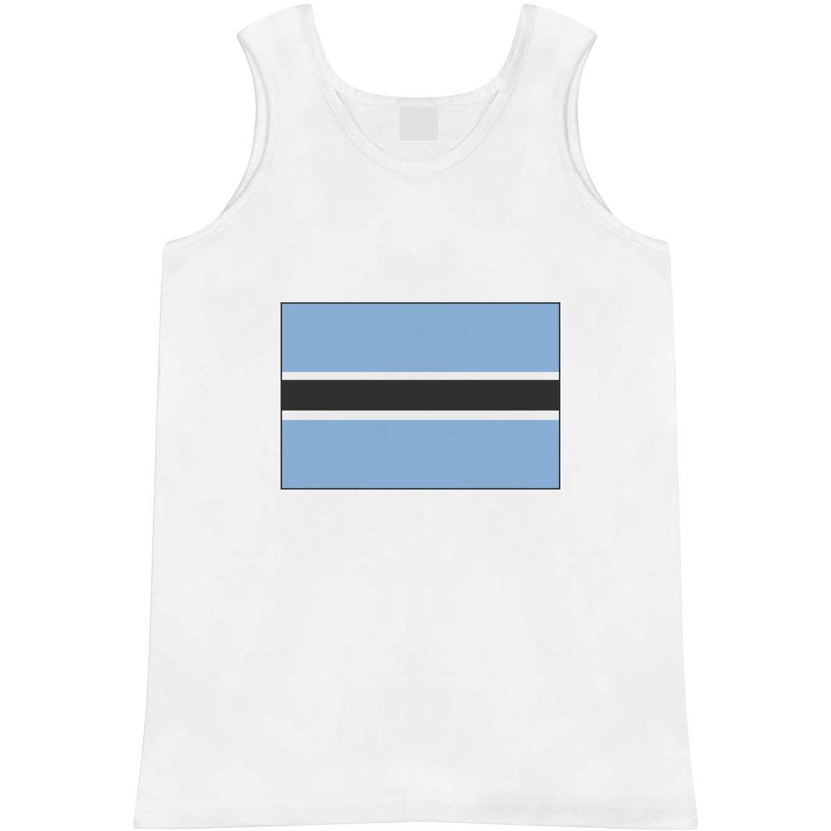 Large 'Botswana Flag' Adult Vest / Tank Top (AV00016179)