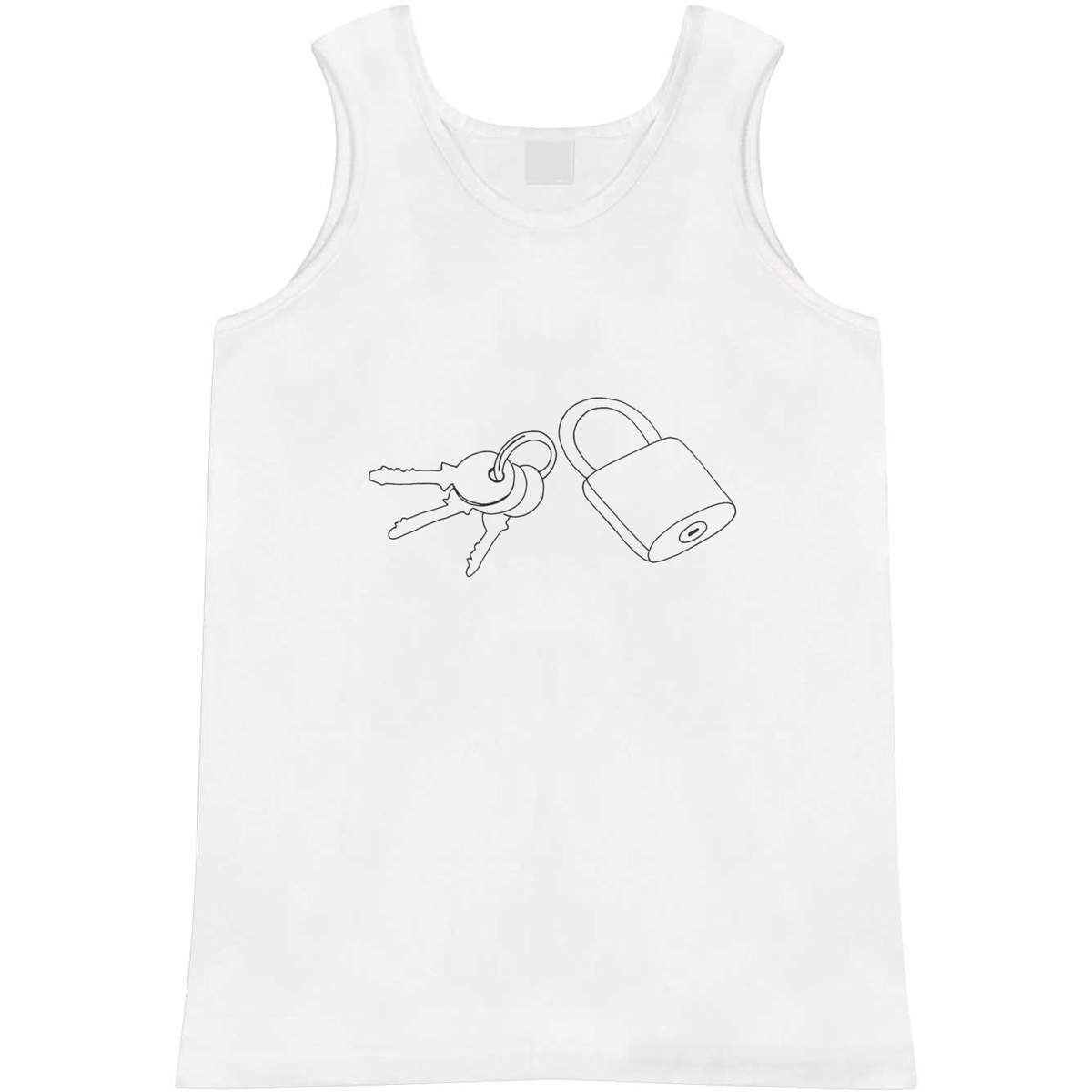 Large 'Lock & Keys' Adult Vest / Tank Top (AV00028291)