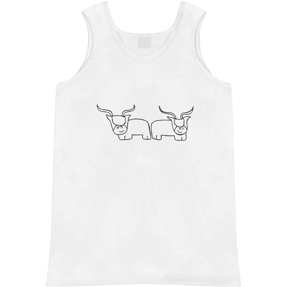 Large 'Highland Cows' Adult Vest / Tank Top (AV00030831)
