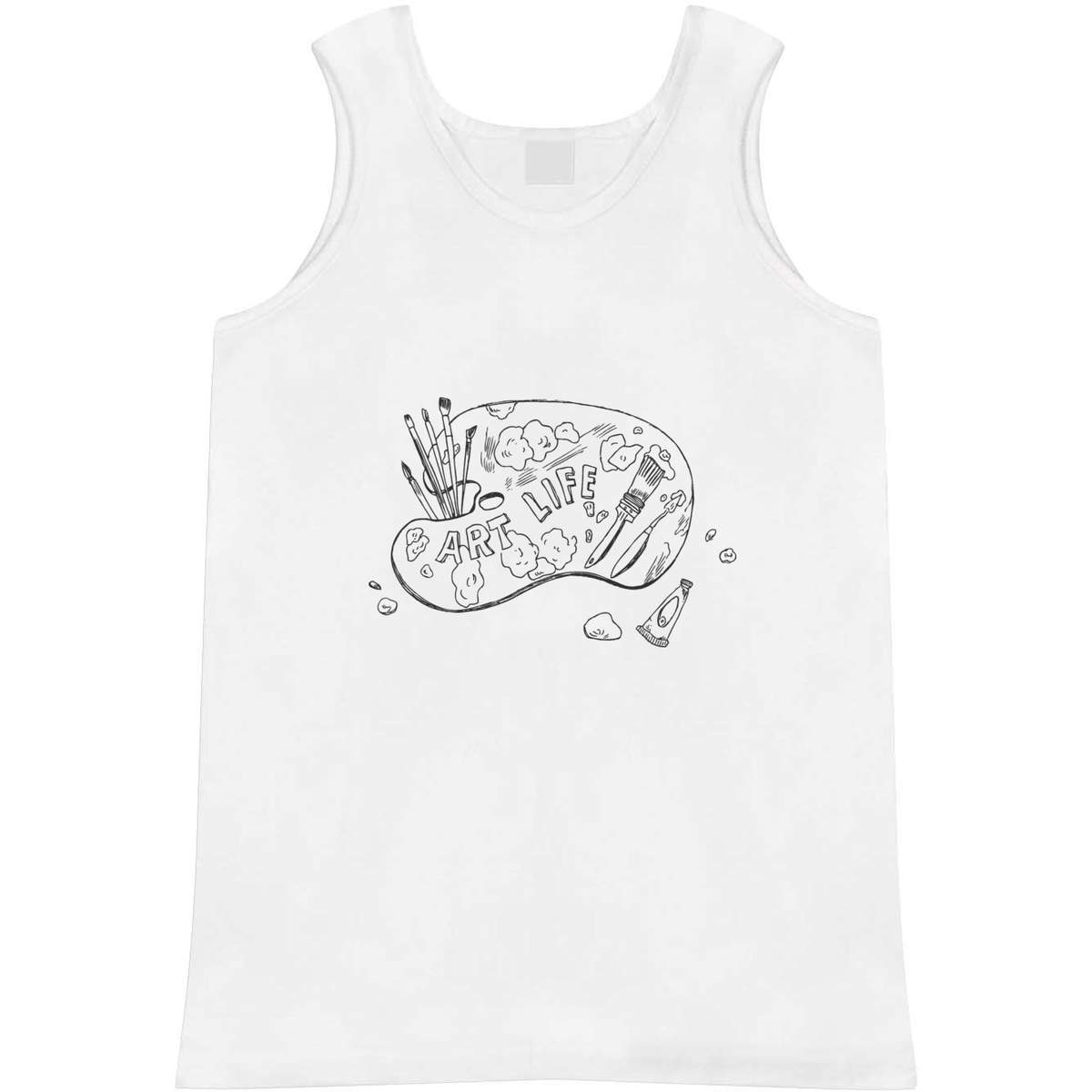 Large 'Art Life Paint Pallet' Adult Vest / Tank Top (AV00035943)