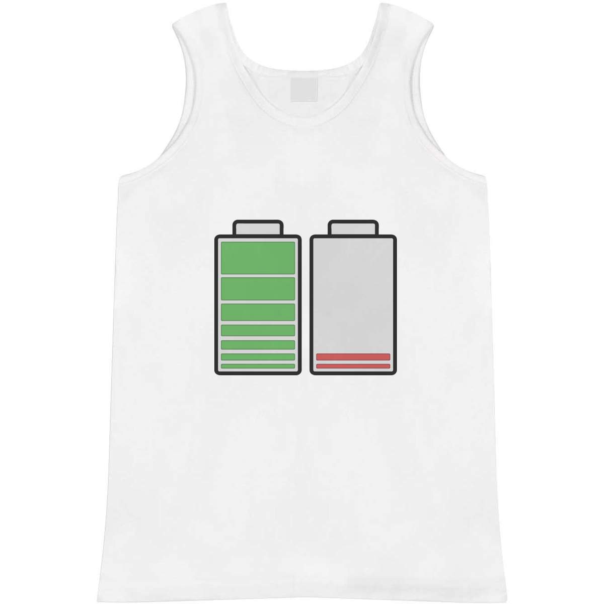 Large 'Full & Empty Batteries' Adult Vest / Tank Top (AV00064659)