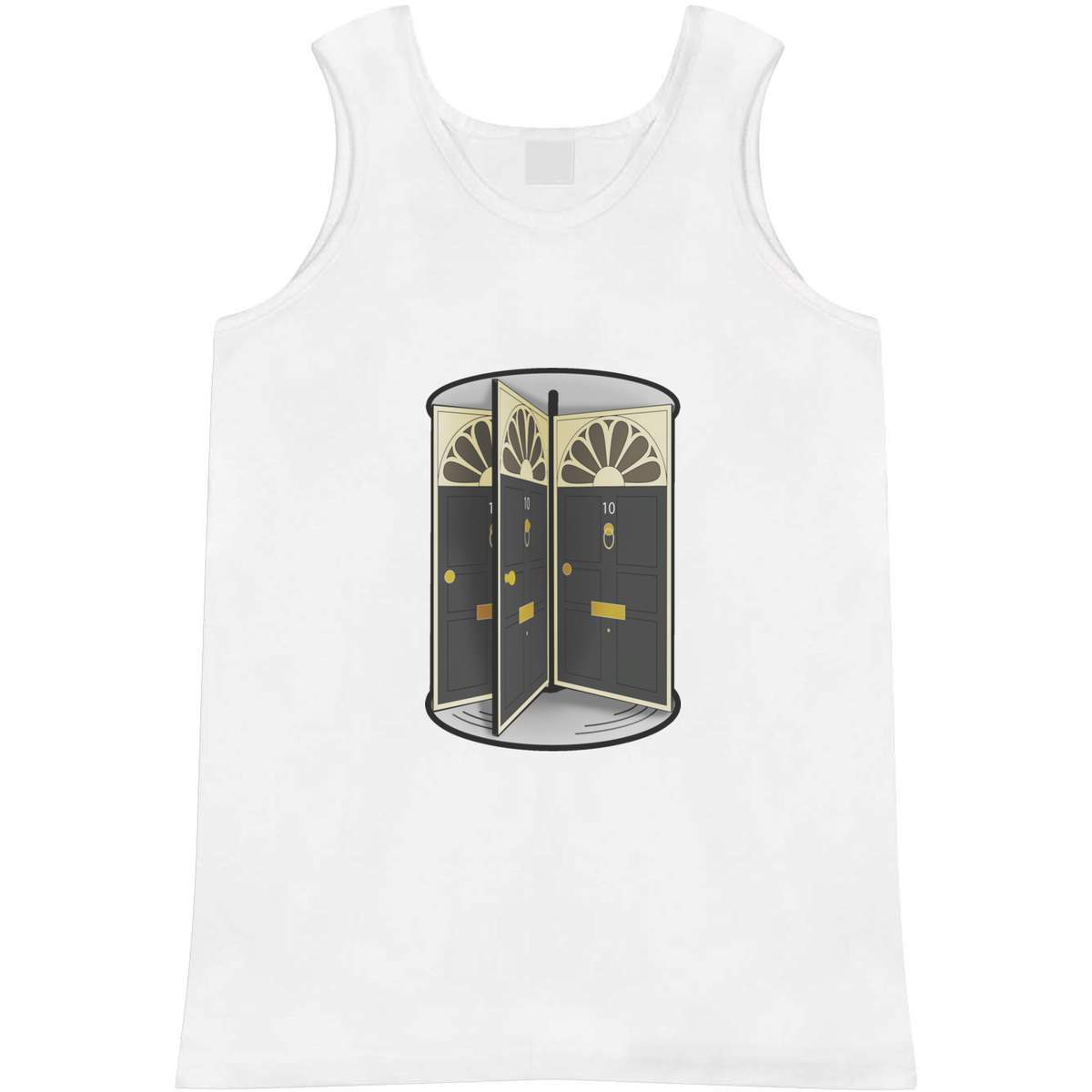 Large 'Ten Downing Street Revolving Door' Adult Vest / Tank Top (AV00084389)