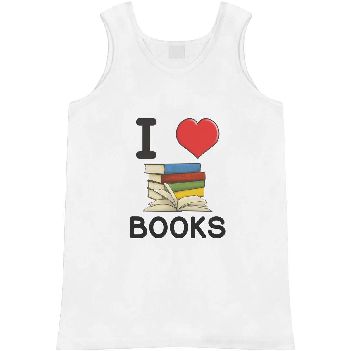 Large 'I Love Books' Adult Vest / Tank Top (AV00090025)
