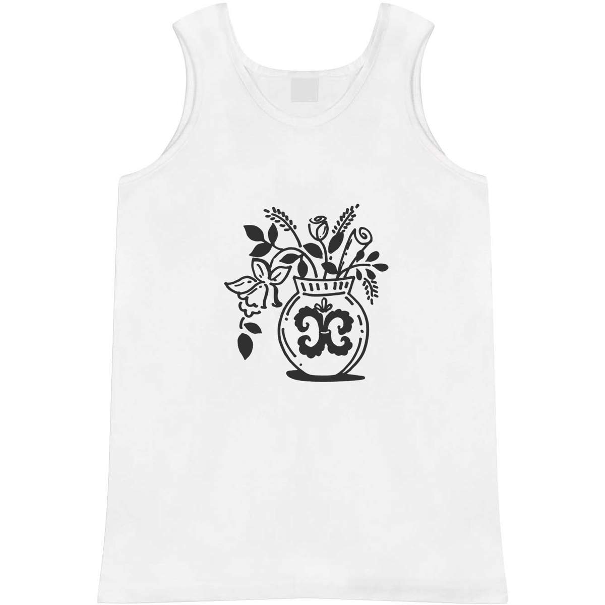 Large 'Flowers In Vase' Adult Vest / Tank Top (AV00090581)
