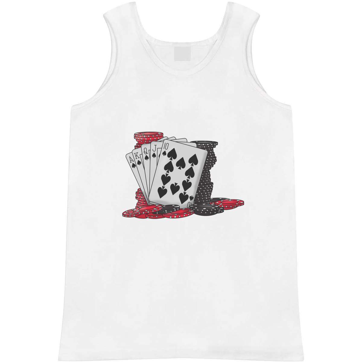 Large 'Cards & Poker Chips' Adult Vest / Tank Top (AV00095423)