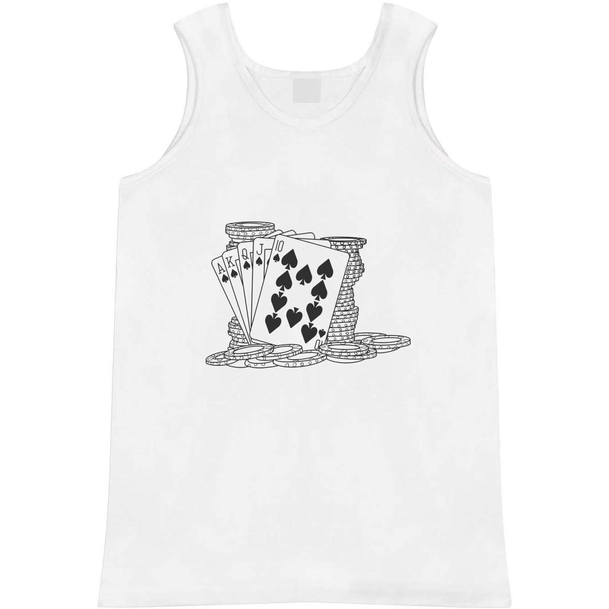 Large 'Cards & Poker Chips' Adult Vest / Tank Top (AV00095463)