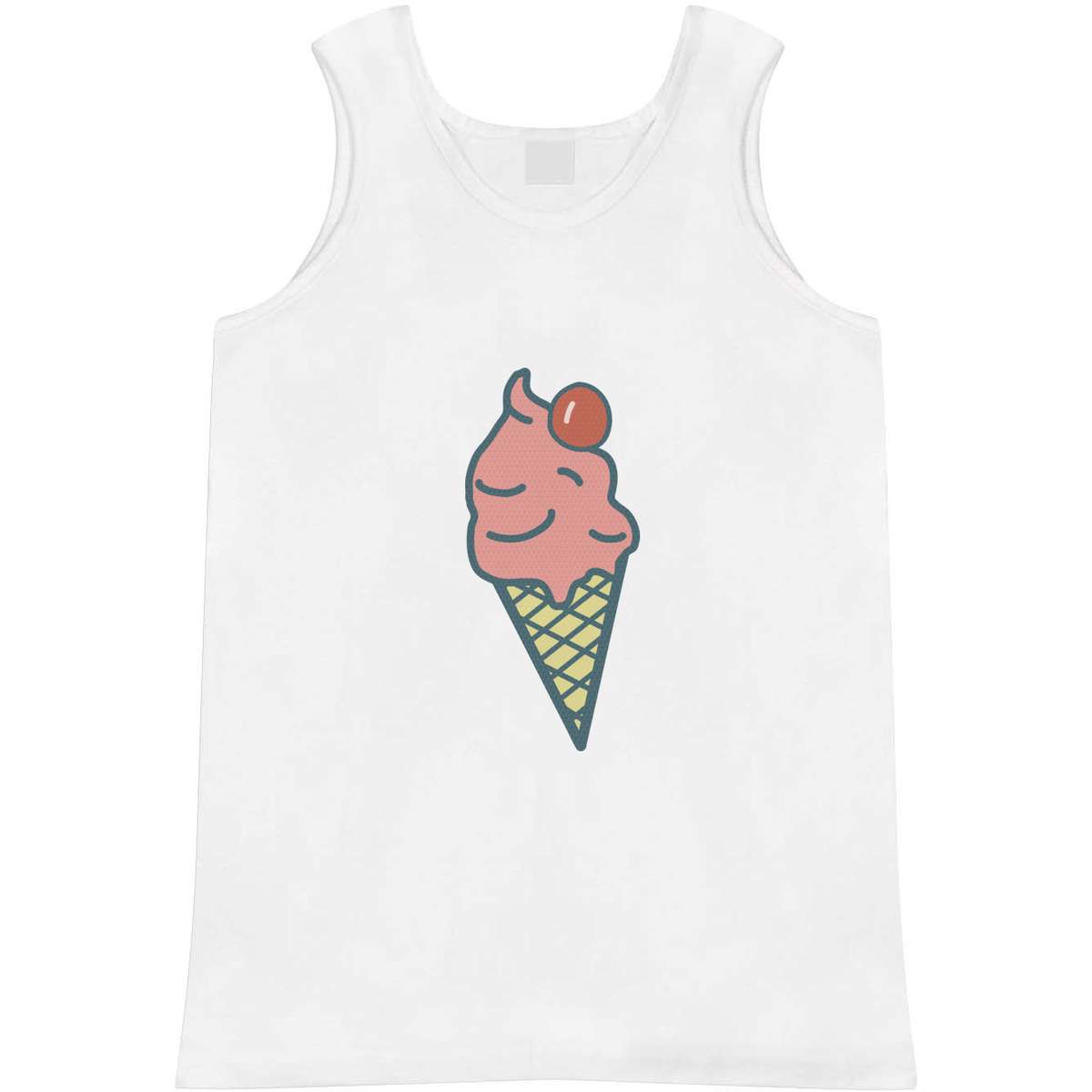 Large 'Icecream Cone Fun Colorful Summer Time Drawing' Adult Vest / Tank Top (AV00102730)