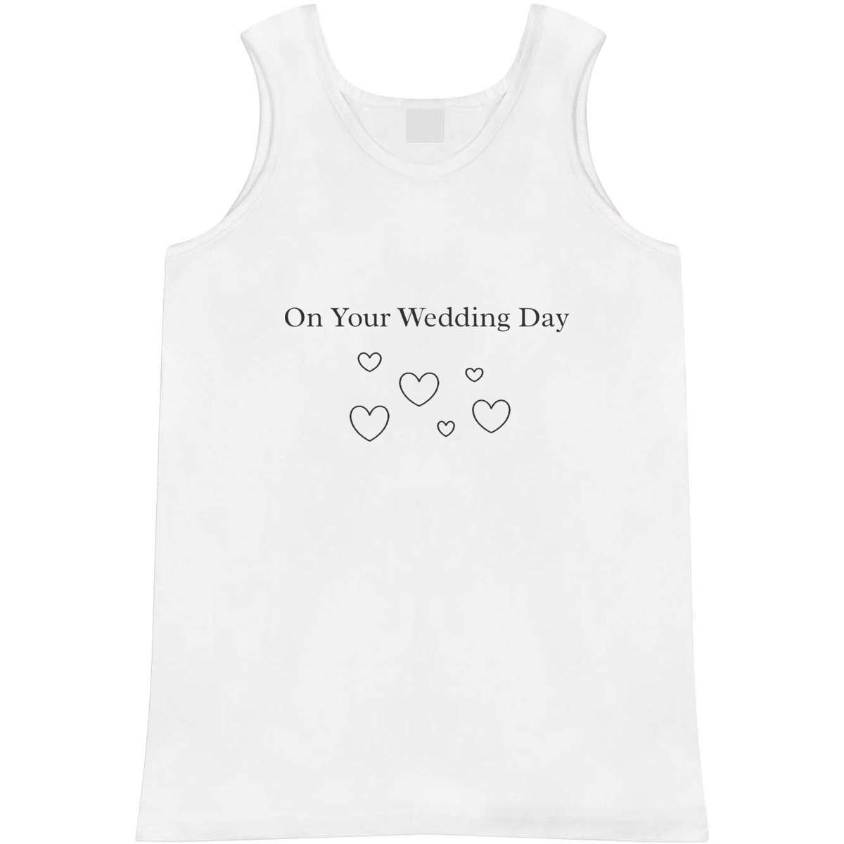 Large 'On Your Wedding Day Text With Hearts ' Adult Vest / Tank Top (AV00102770)