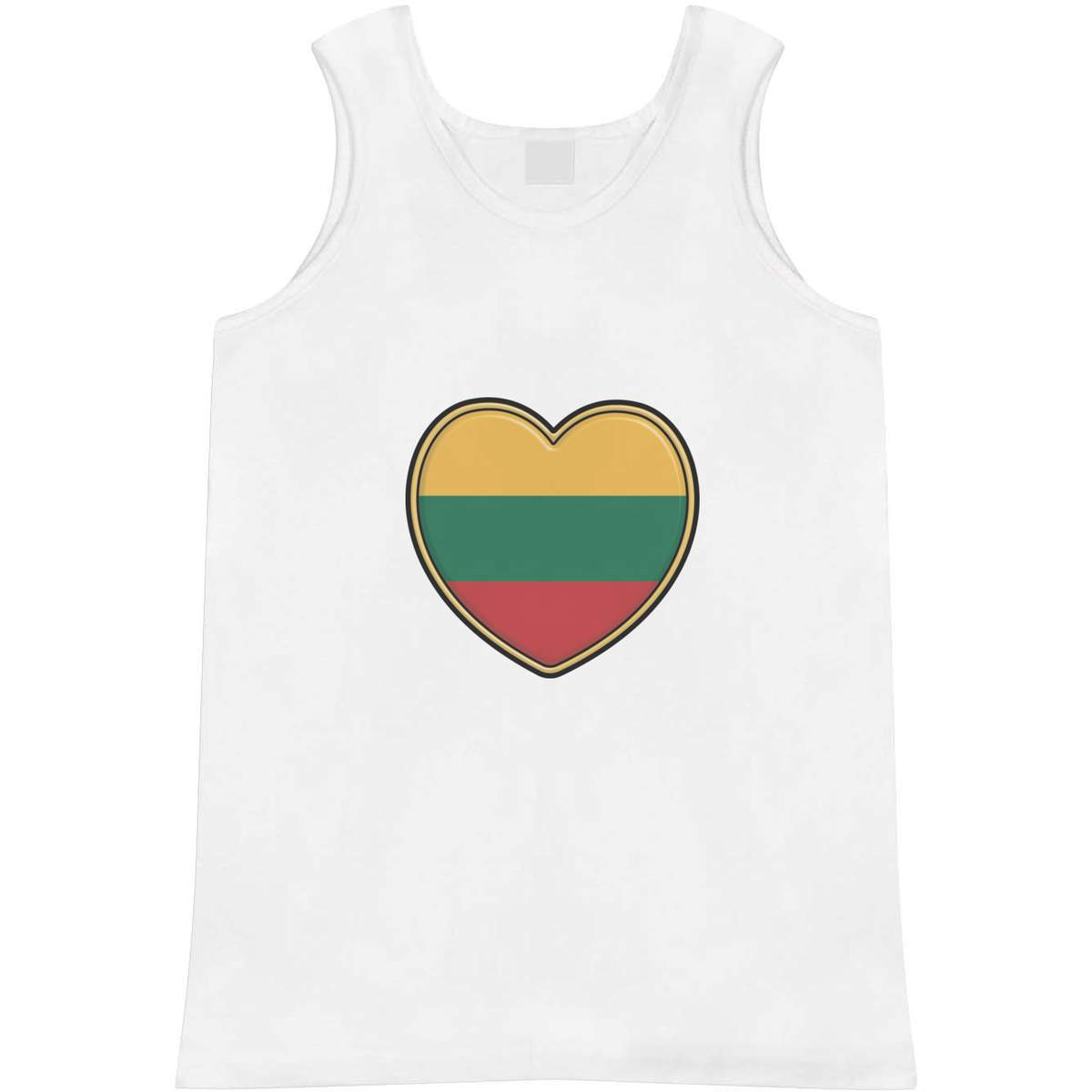 Large 'Lithuania Flag Heart' Adult Vest / Tank Top (AV00105353)