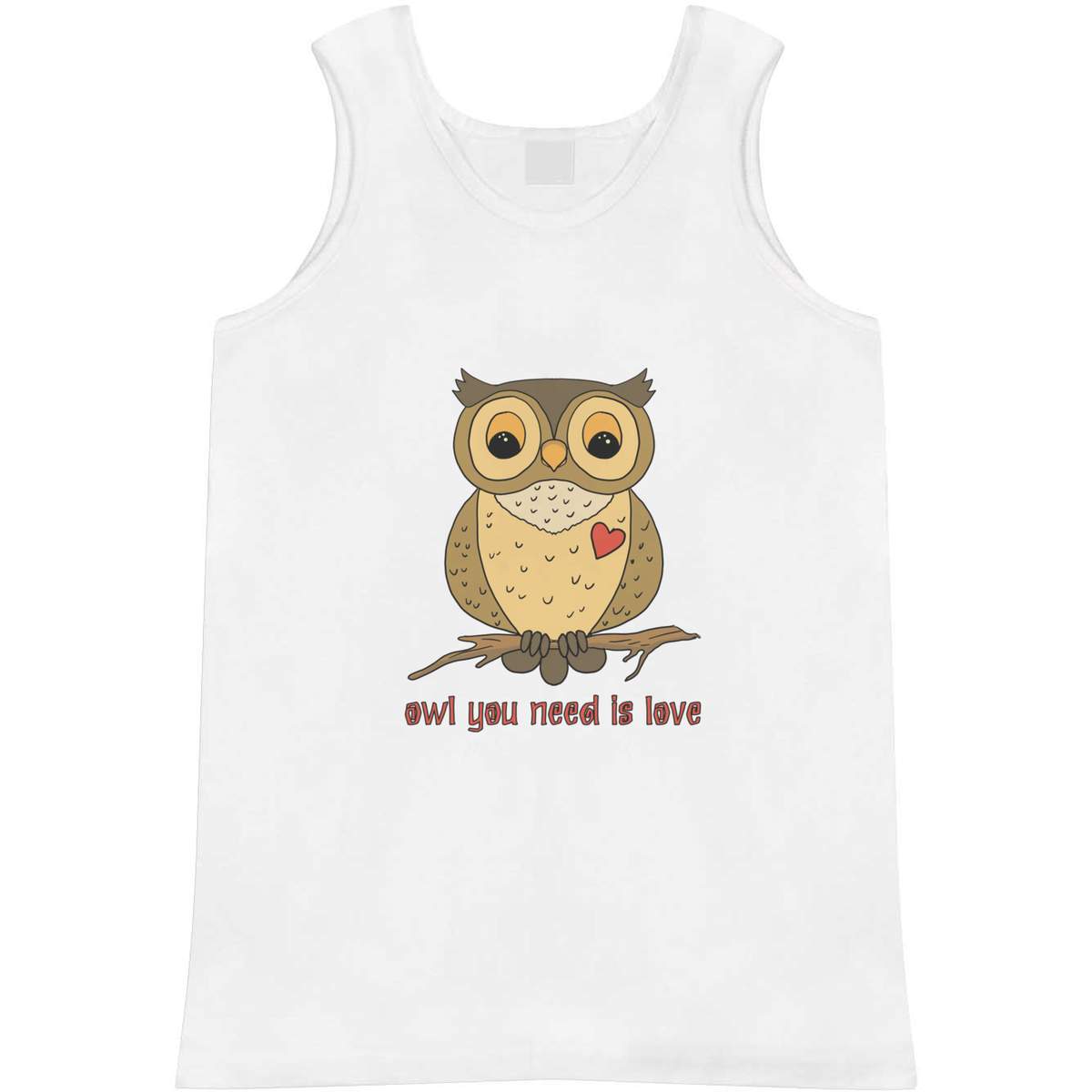 Large 'Owl You Need Is Love' Adult Vest / Tank Top (AV00109621)