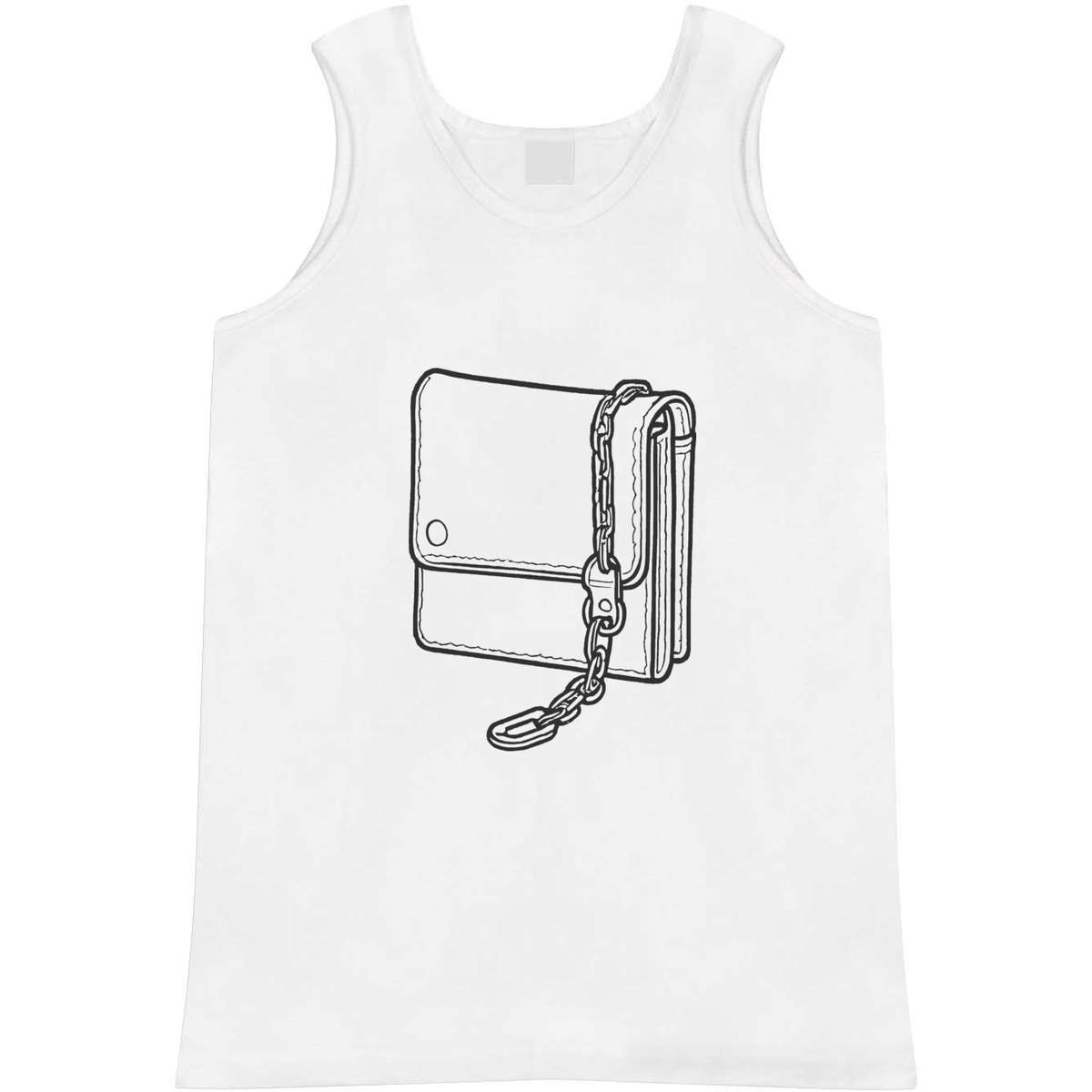 Large 'Leather Wallet With Chain' Adult Vest / Tank Top (AV00119613)