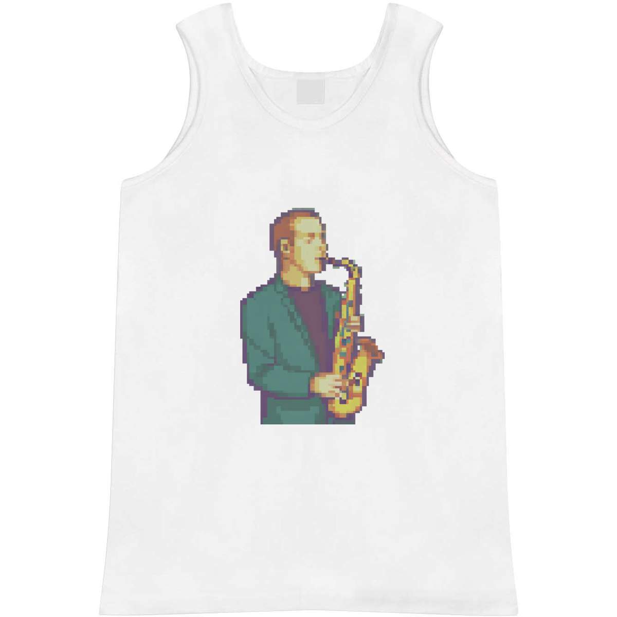 Large 'Musician Playing Saxophone' Adult Vest / Tank Top (AV00120161)