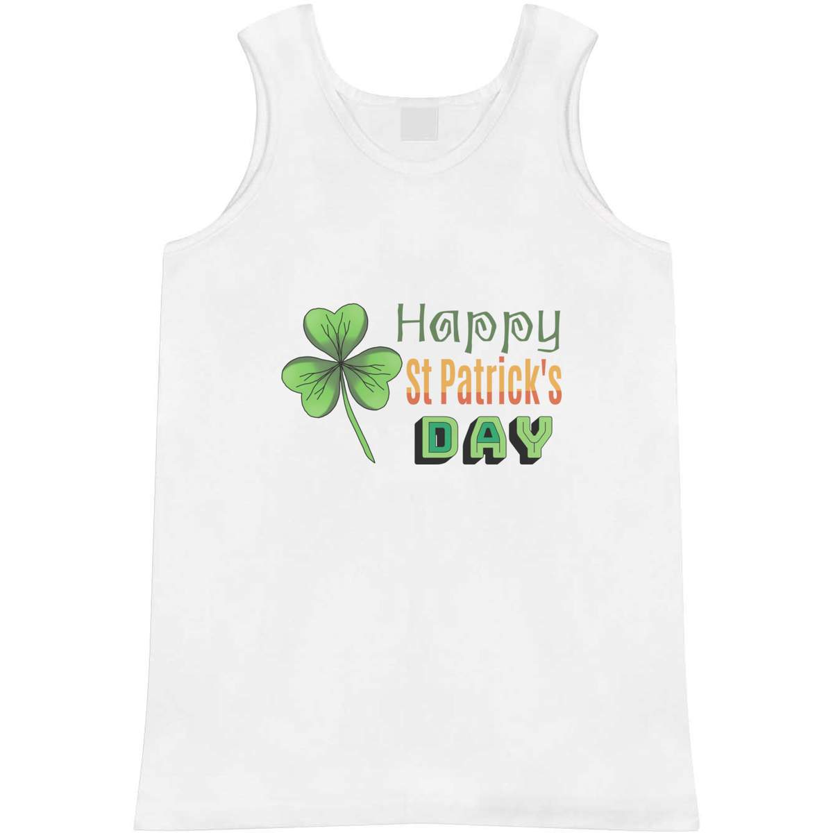Large 'St Patrick's Day Greeting' Adult Vest / Tank Top (AV00121517)