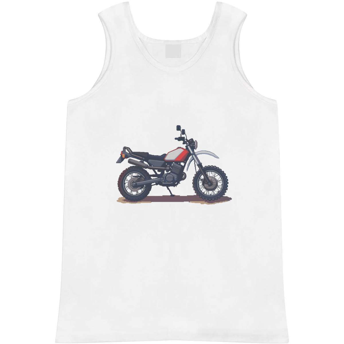 Large 'Dirt Bike Pixel Art' Adult Vest / Tank Top (AV00122345)