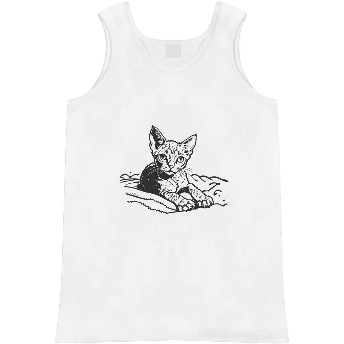 Large 'Rex Cat on Blanket' Adult Vest / Tank Top (AV00122945)