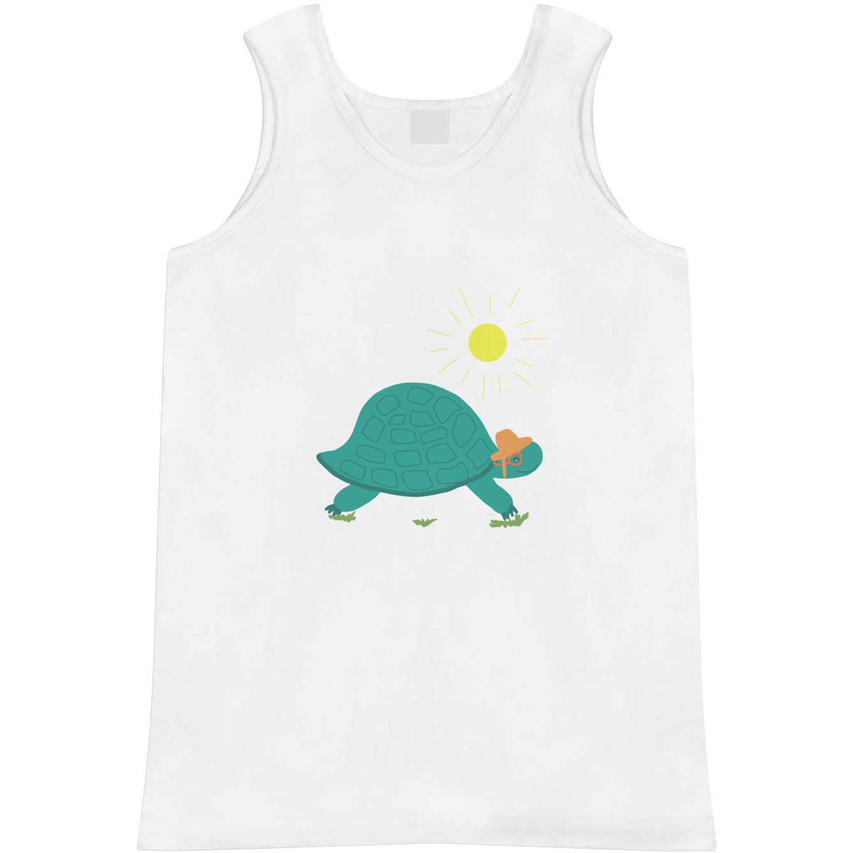 Large 'Tortoise With A Sun Hat And Glasses' Adult Vest / Tank Top (AV00127837)