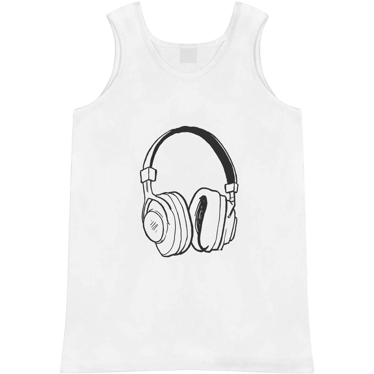 Large 'Headphones' Adult Vest / Tank Top (AV00130701)
