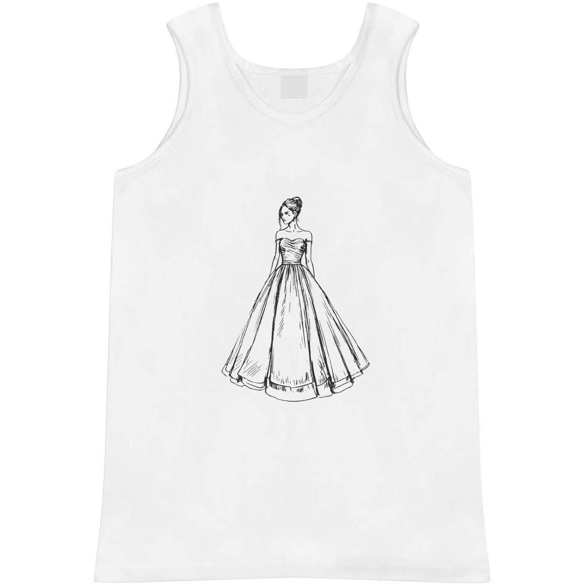 Large 'Wedding Dress' Adult Vest / Tank Top (AV00131057)