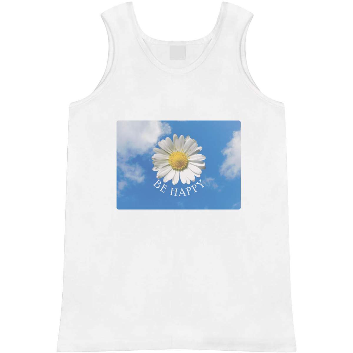 Large 'Be Happy' Adult Vest / Tank Top (AV00131885)