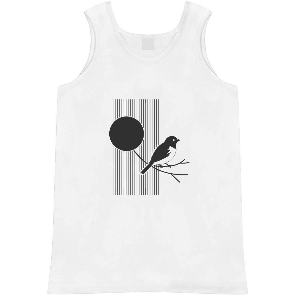 Large 'Minimalistic Bird with Moon' Adult Vest / Tank Top (AV00132729)