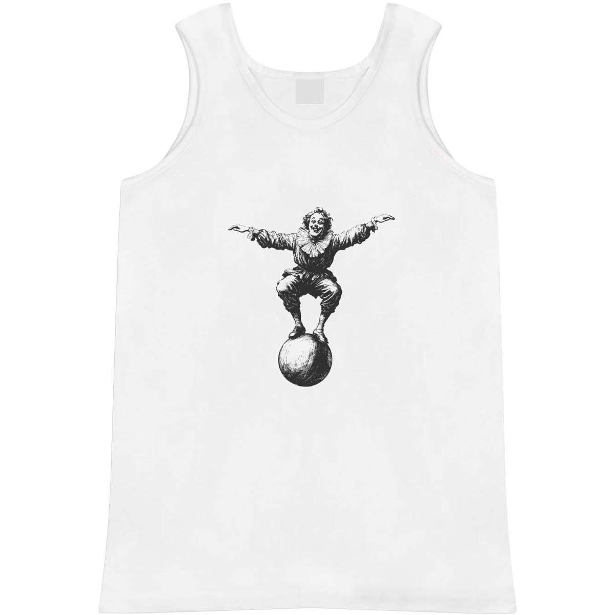 Large 'Vintage Circus Clown on Ball' Adult Vest / Tank Top (AV00134473)